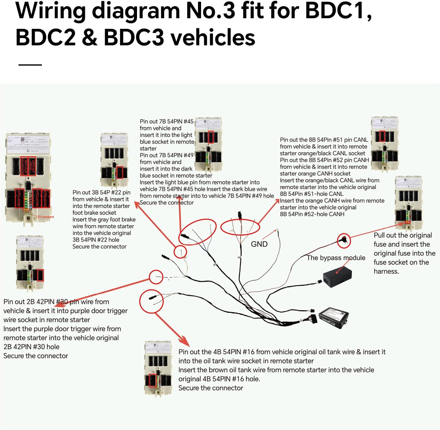 EASYGUARD ECS002PP-BM-BC2-1 Plug Play Factory Key Remote Starter fit for BMW F15 F16 F85 F86 X5 X5M X6 X6M I3 I01 I8 I12 I15 with Factory OEM Push Start Button 3X Lock to Start
