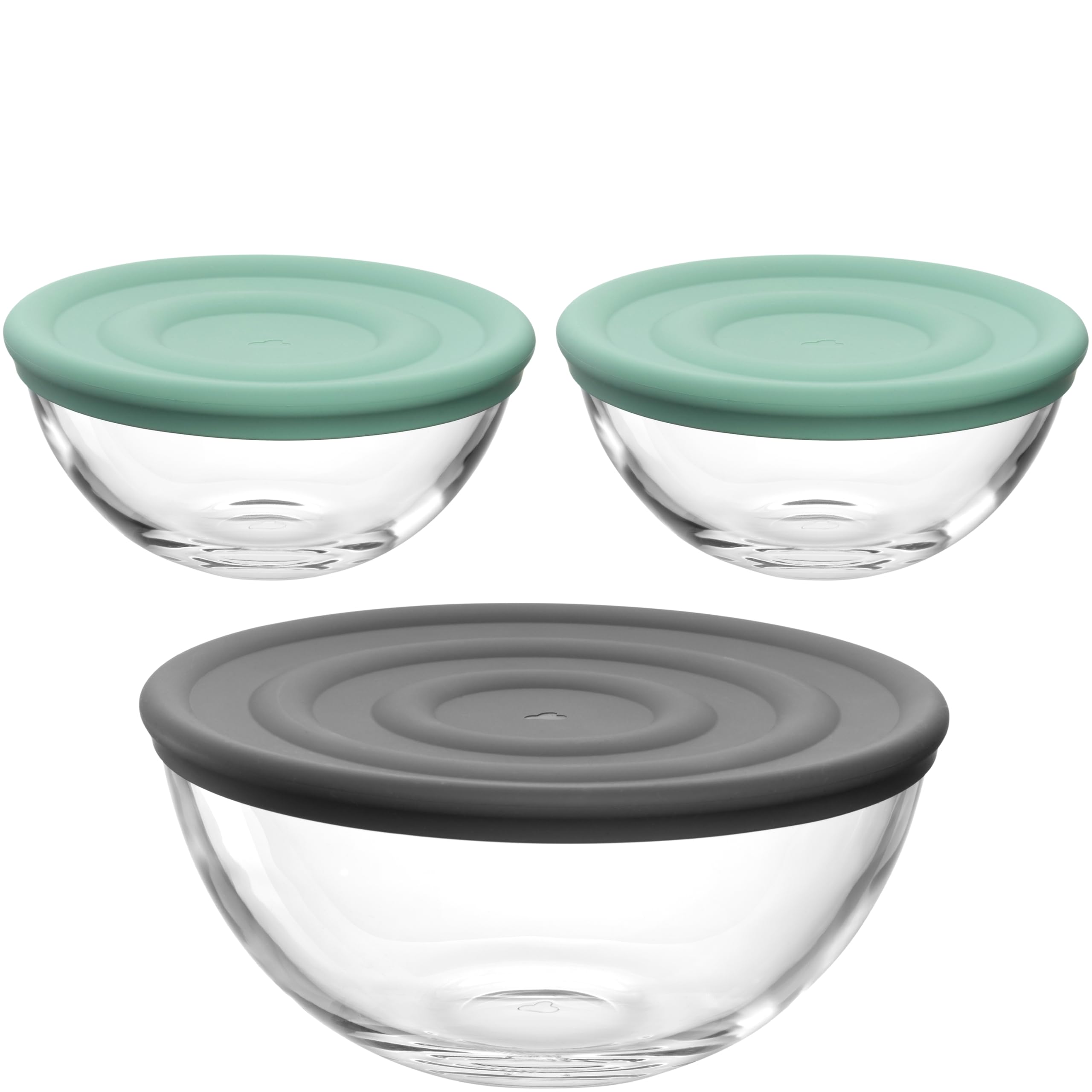 LEONARDO HOME CUCINA Schalenset • 4 Stück • Dessertschalen • Snackschalen • Kleine Schalen für Dips und Beilagen • Stapelbar • Alltagstauglich • Für Küche, Buffet, Tisch • Höhe 4,3 cm • klar • 066345