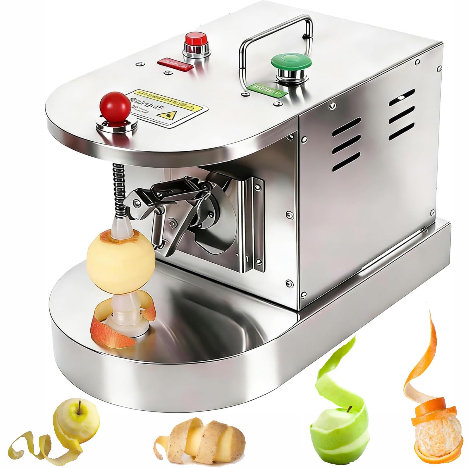 Pelapatate Elettrico Professionale | Pelapatate rotativo | Pela Mango,Limoni e Arance in Modo Sicuro e Veloce | 5 Secondi/Pezzo,300-500 Pezzi all'ora,Acciaio Inossidabile