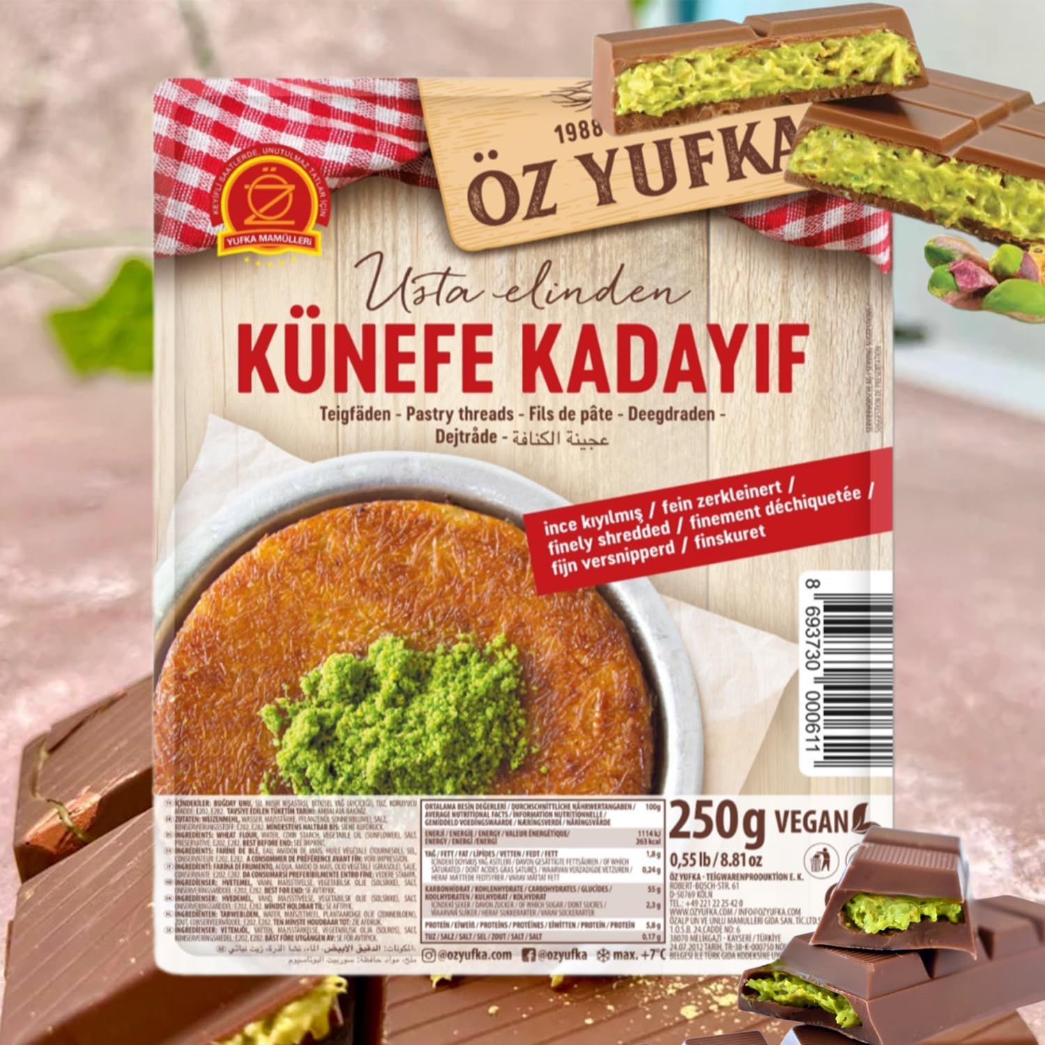 OZYUFKA Frisch Teigfäden Kataifi Kadayıf Shredded Fillo Teig 250g