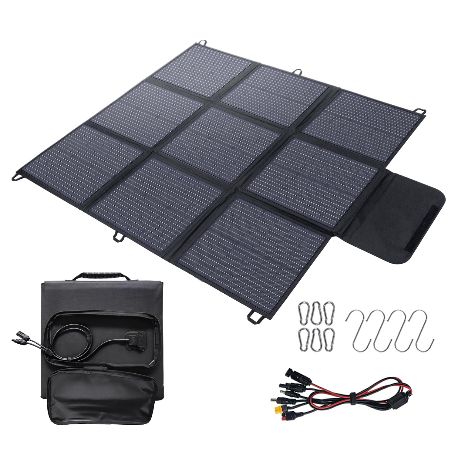 Faltbares Solarpanel 200W IP67 Wasserdicht Tragbares Solarladegerät Camping Outdoor