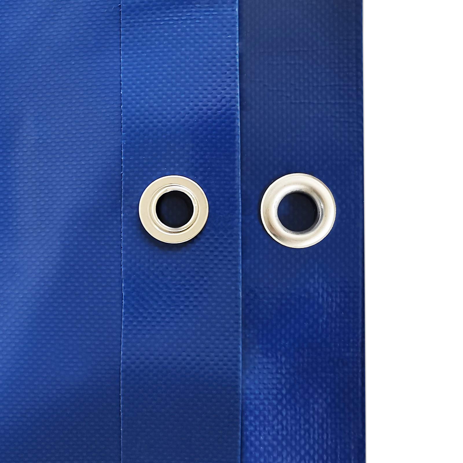 Jago® Bâche de Protection - 5x6m, Imperméable, Durable, Résistant aux Hautes Températures et aux UV, Multi-Usages, Polyester, PVC, Bleu - Couverture de Survie, Extérieur, Camping, Bois