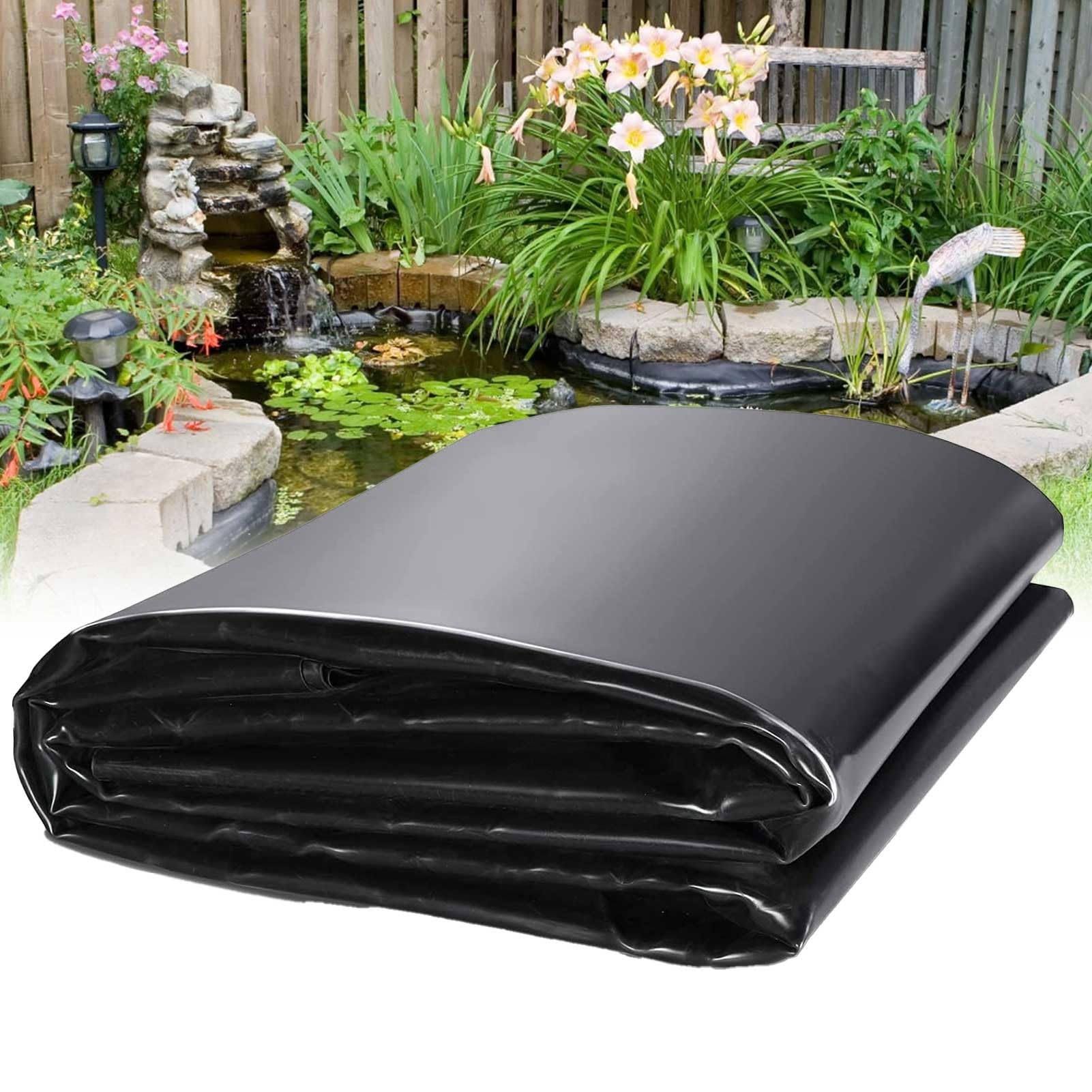 Bâche de bassin de qualité supérieure - 4 x 5 m - Résistant à la déchirure - Pour bassins à poissons, cascades - Tapis de jardin - Facile à couper - Polyvalent pour différents besoins d'aménagement