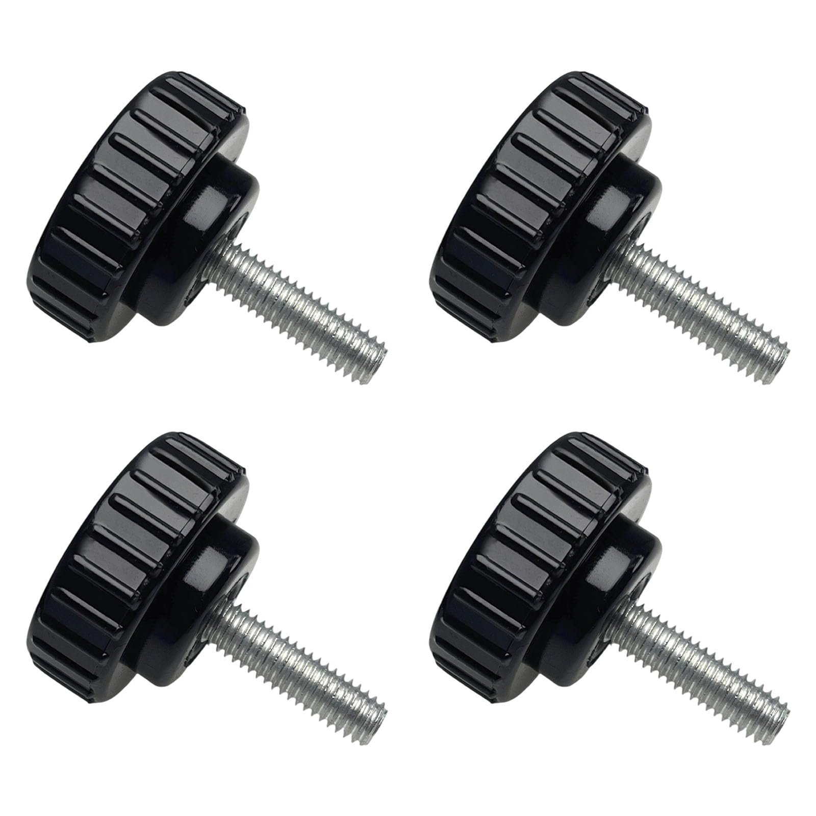 Tsophreniq 4Pcs Round Head Handle Thumb Screw 6mm Industrial Screws Ergonomic Knob Knurled Grip Tighten Bolt Knob Round Head Handle Hand Screw