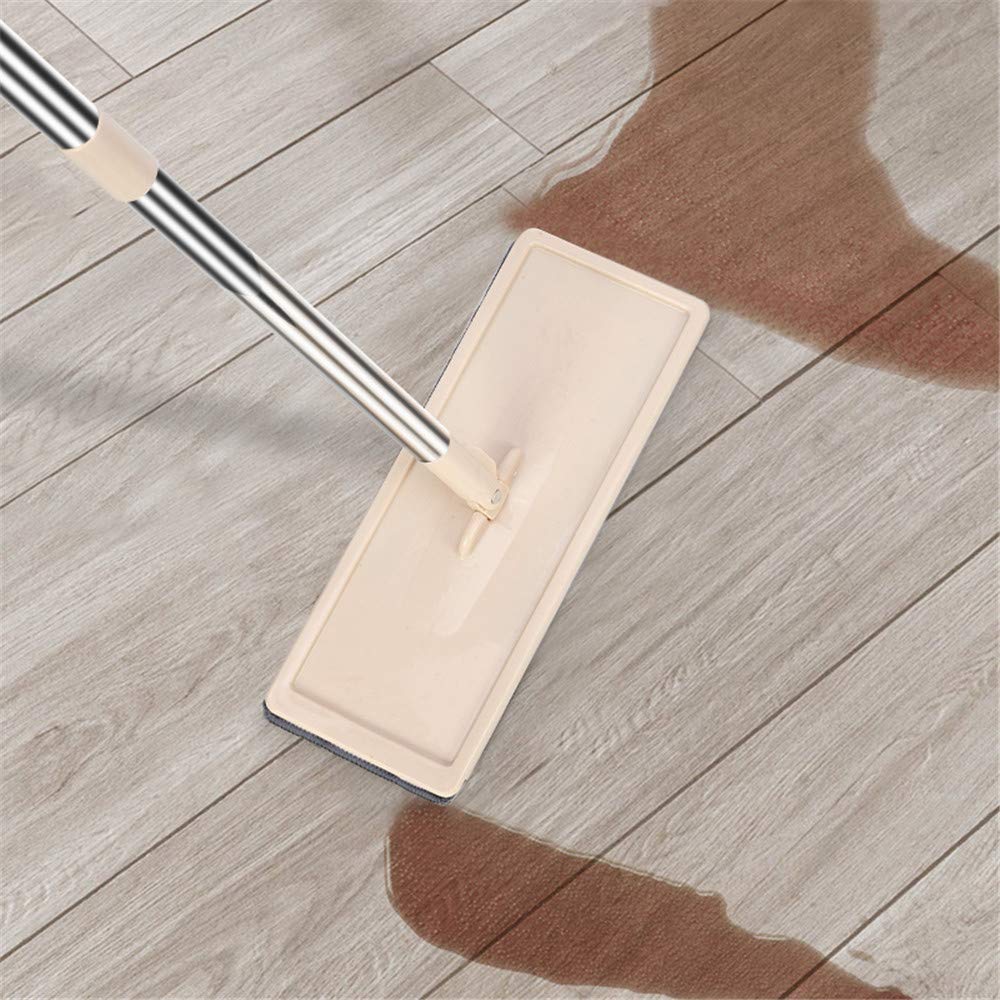 Fregona de apretón Plana Fregona Perezosa con Cubo Escurridor Fregona de Limpieza de Suelos Manos Libres Fregonas de Microfibra
