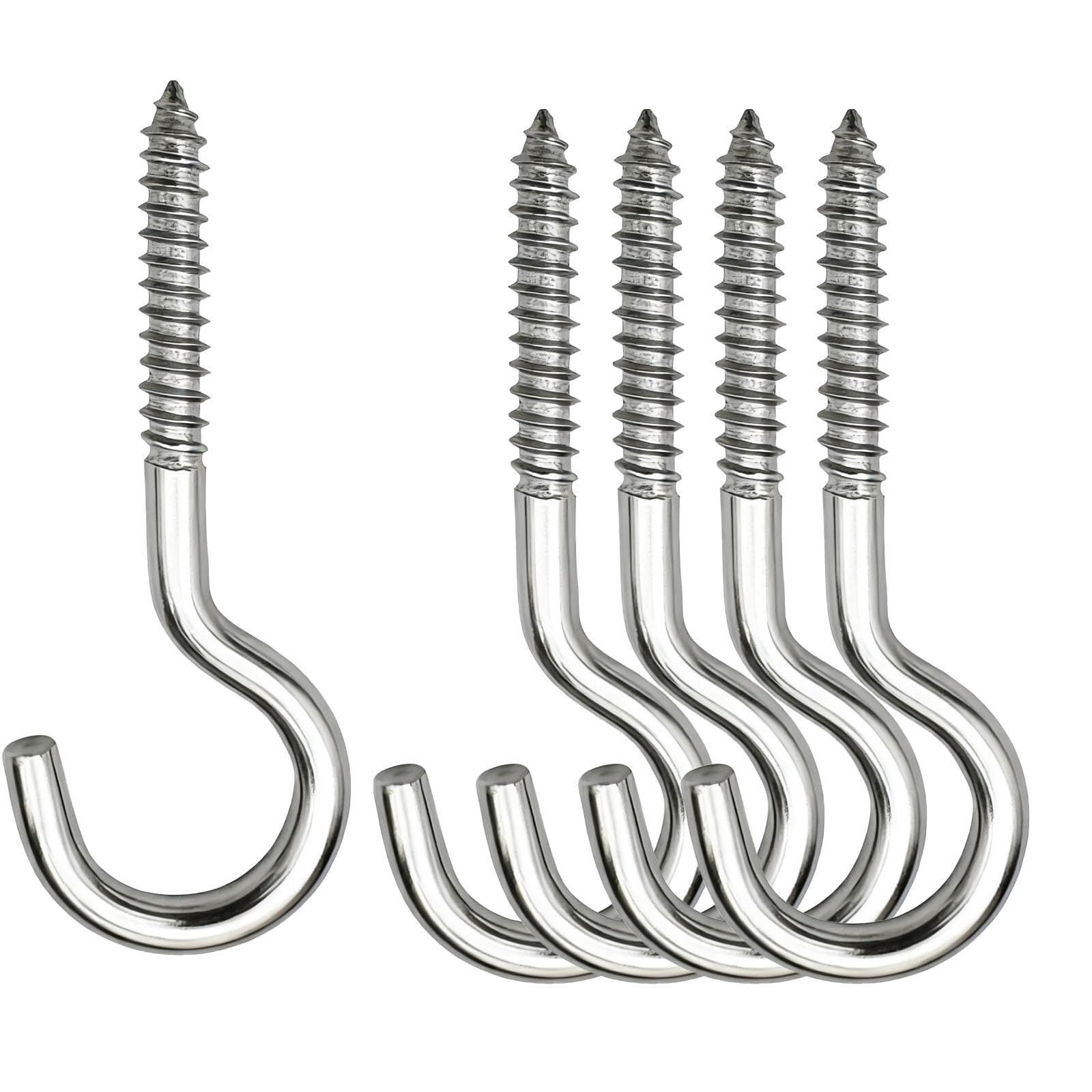 Stainless Steel Screw Hooks - 30 Pack -7 Stainless Steel Screw Hooks - 30 Pack -7