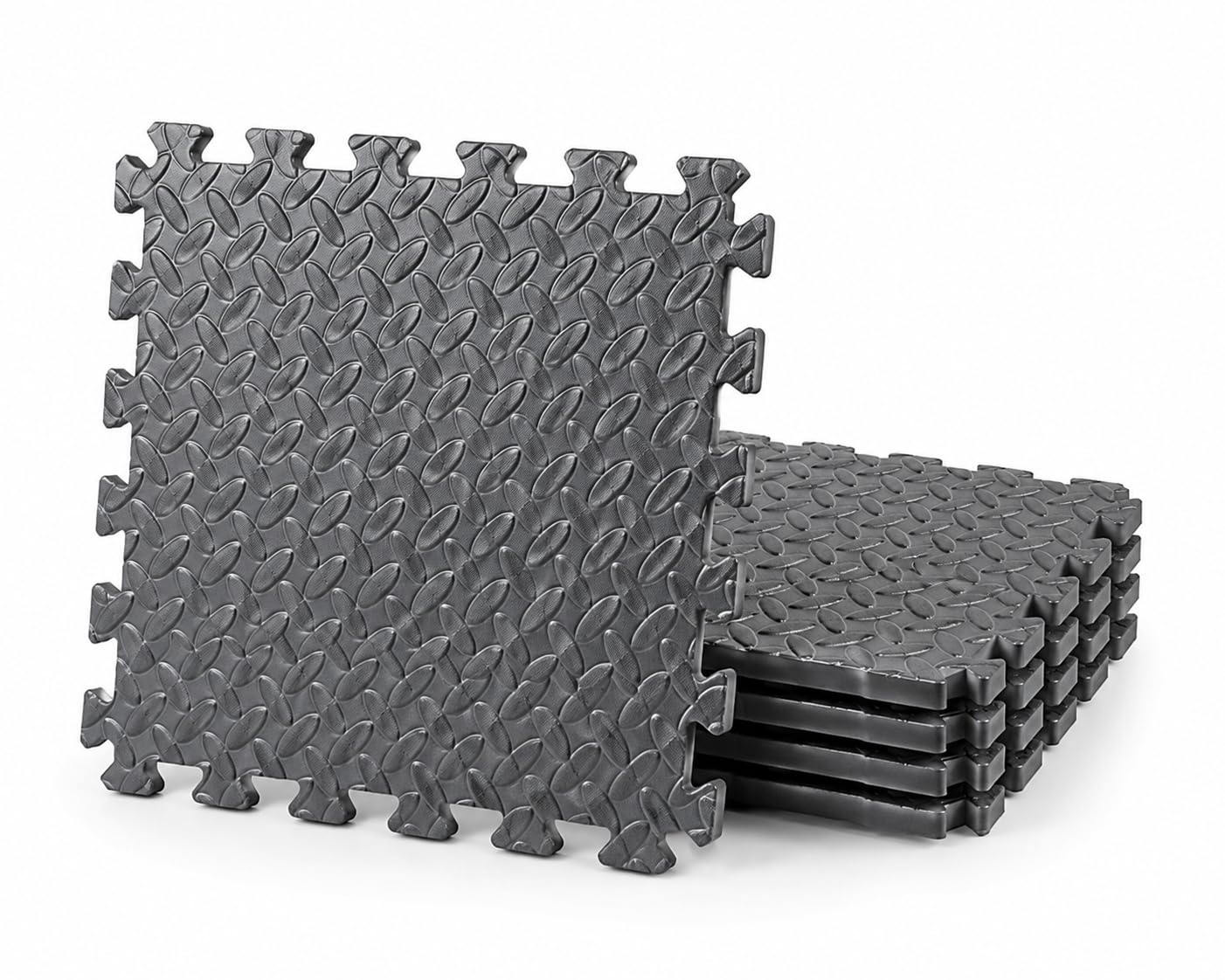 Marco Paul 6 x Black Foam Floor Mat Tiles Anti Fatigue Exercise Flooring Matting Covering Gym Mat Rubber Home Office Garage Floor Multi Coverage Hardwearing Durable Strong Flexible Indoor Flooring
