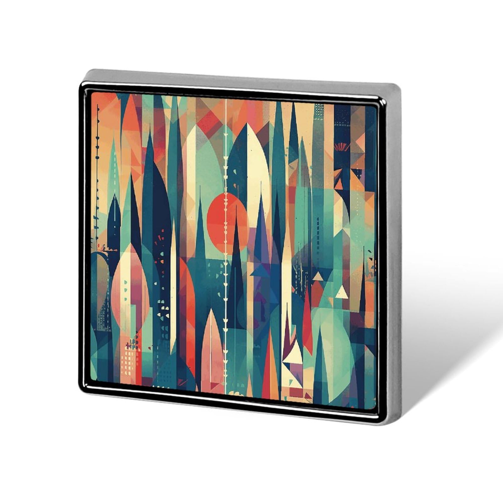 Square Lapel Pin Brooch Pin Assorted Colorful ShapesButton Badge for Men Women Suitable for Birthdays And Anniversaries of Family And Friends