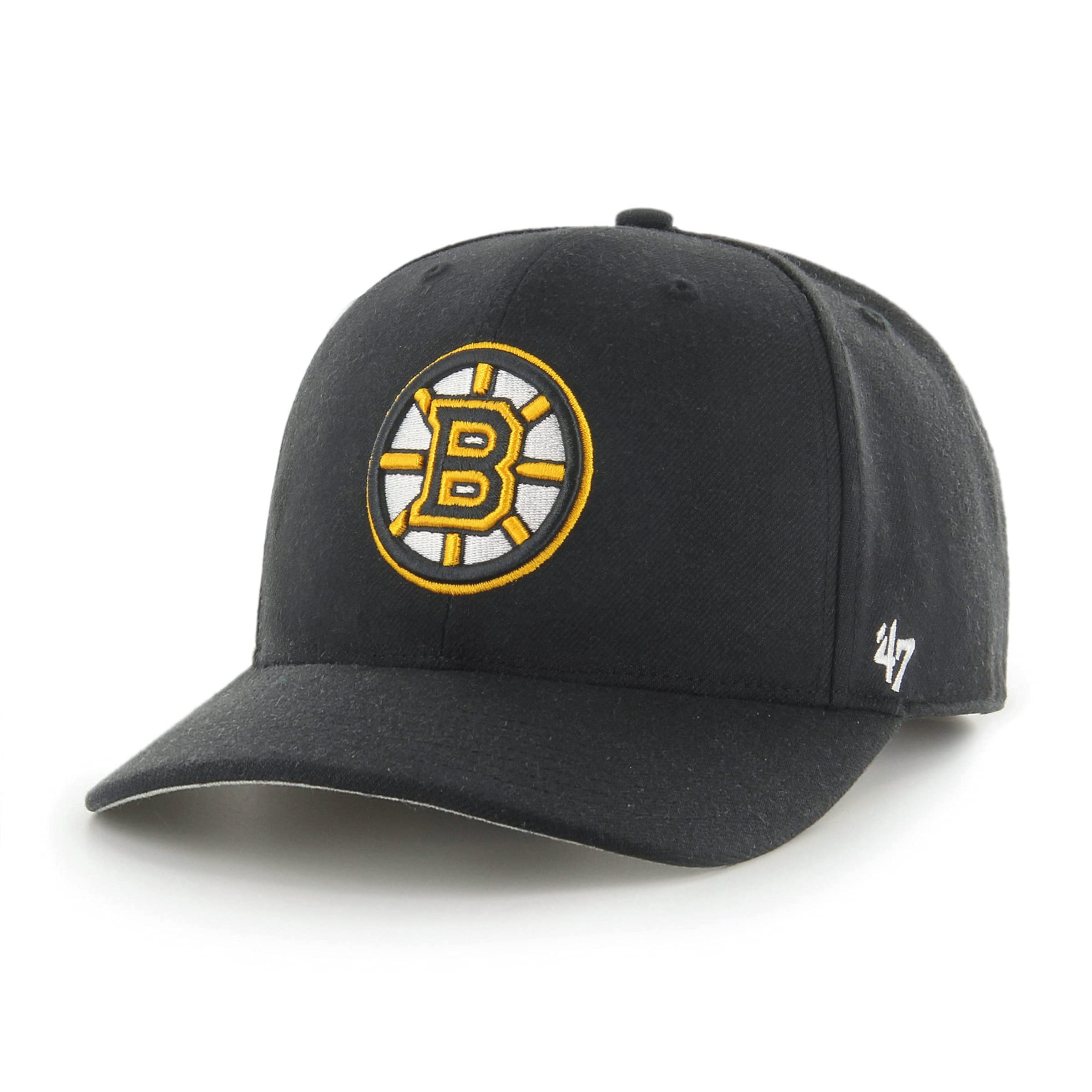 Unisex Black 47 Nhl Boston Bruins Cold Zone Mvp Dp Baseball Cap, Snapback, Bruins Badge Logo, Colour