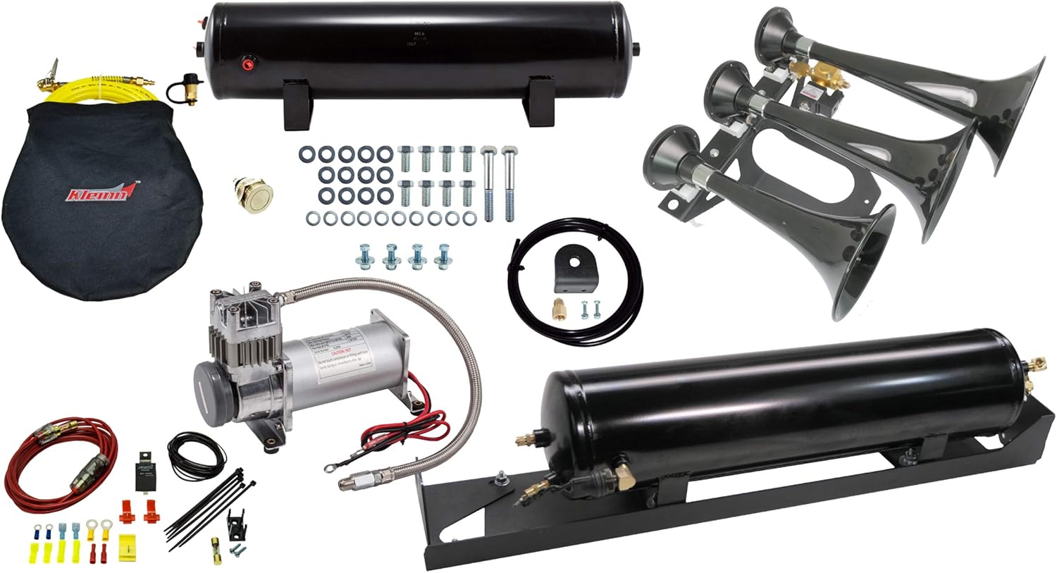 Kleinn Air Horns with Spare Tire Location Horn Mount