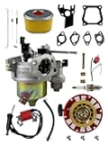 Tune Up Kit for Honda GX160 GX200 4HP 5.5HP 6.5HP, 163cc 196cc Small Engines Rebuild kit w/ 16100-ZH8-W61 Carburetor, Ignition Coil & Other Common Replacement Parts