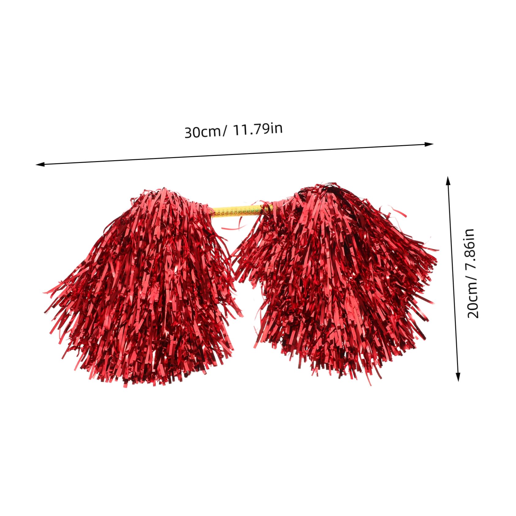 Totority Cheerleading Balls Double-Headed Pom Poms Cheerleader Pompons for Girls Cheer Accessories Vibrant Cheerleading Pompoms