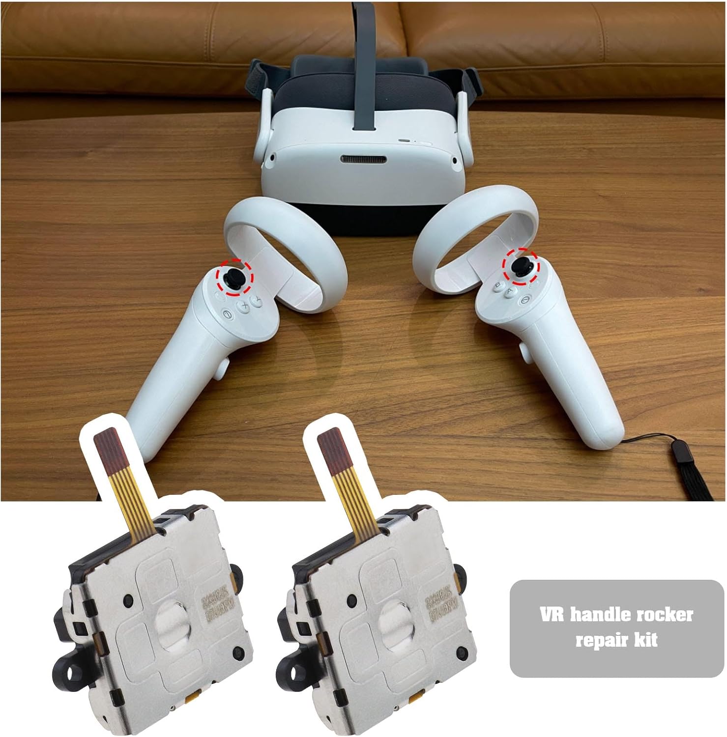 eMagTech Analog Joystick Set Compatible with Oculus Quest 2 Controllers VR 3D Analog Thumb Stick Repair Tool Replacement Accessories