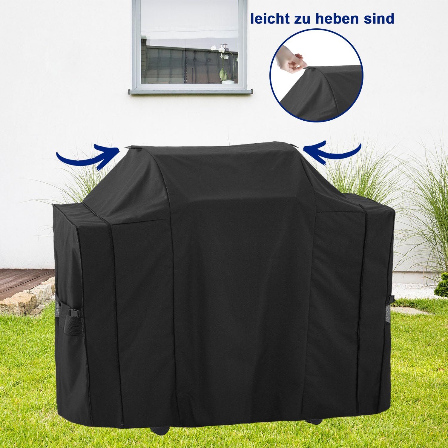 Abdeckhaube Wetterschutzhülle für Rösle VIDERO G4/G4-S Gasgrill | 600D Oxford Grill Abdeckplane für Rösle BBQ-Station Grillzubehör, Hochwertige Schützhülle aus Wasserdicht