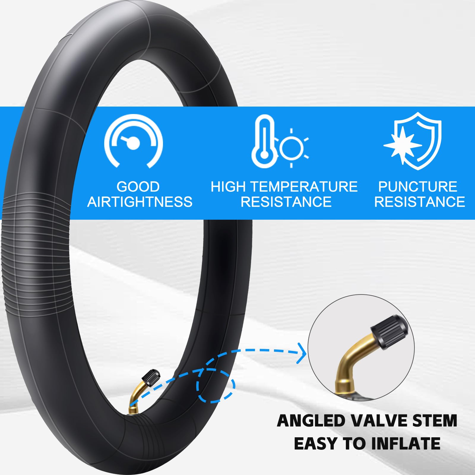 Juego de neumáticos y tubos de 12.5 x 2.25 pulgadas (12-1/2 x 2-1/4) 57-203 – Compatible con Razor Pocket Mod, Currie, Schwinn, GT, IZIP, eZip Scooters eléctricos – Vástago de válvula en 4