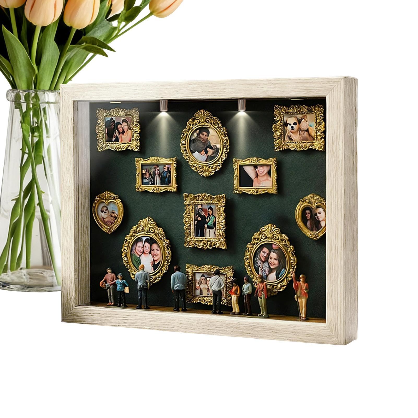 Museum Of Us Cornice Regalo Personalizzata Per Coppie, 22,7*31,4*3,7cm, Mini Museum Silhouette Box, Celebrate Your Memories In Stile, Perfetta Per Matrimoni, Anniversari