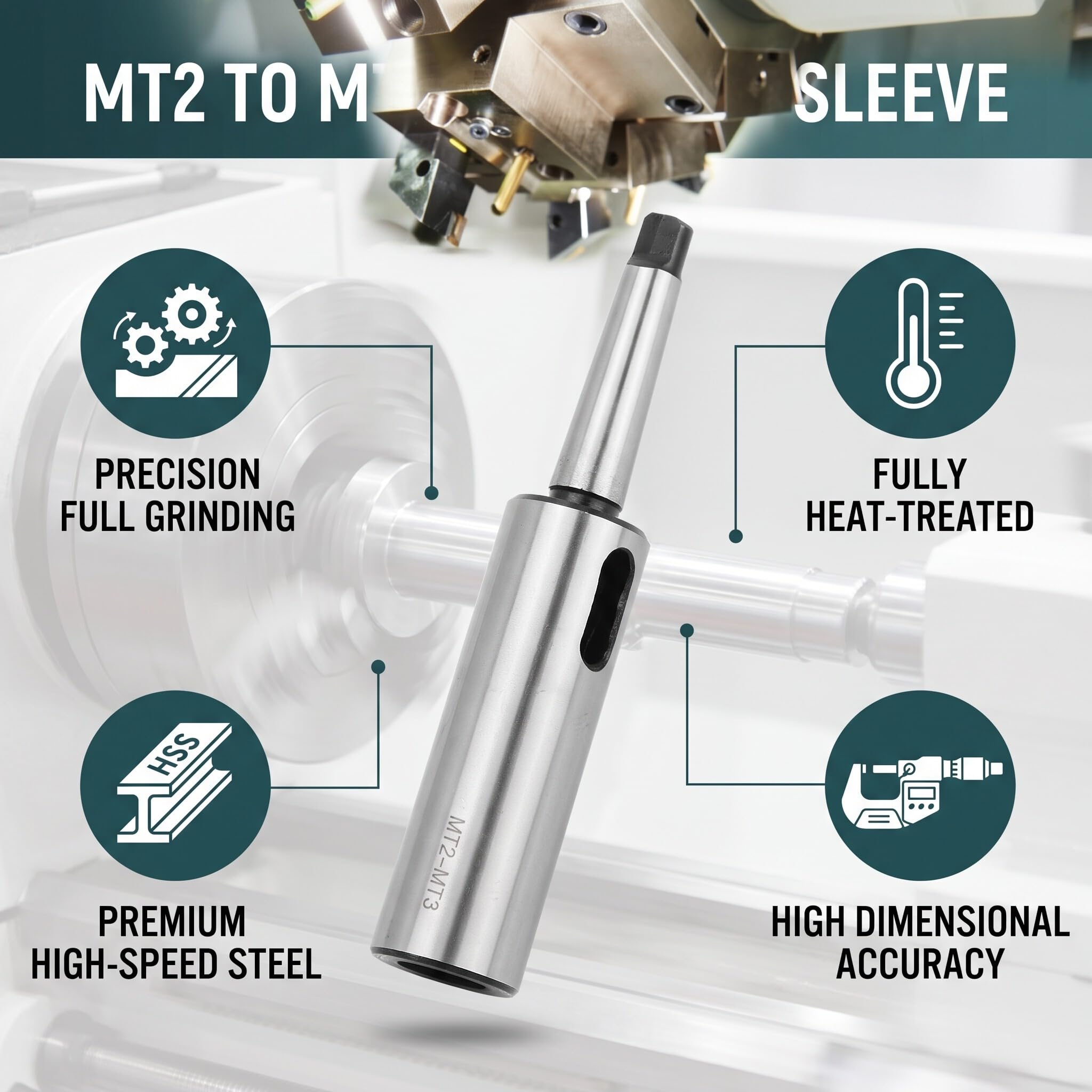 Amazon.com: Morse Taper Adapter MT2 to MT3 Reducing Sleeve High