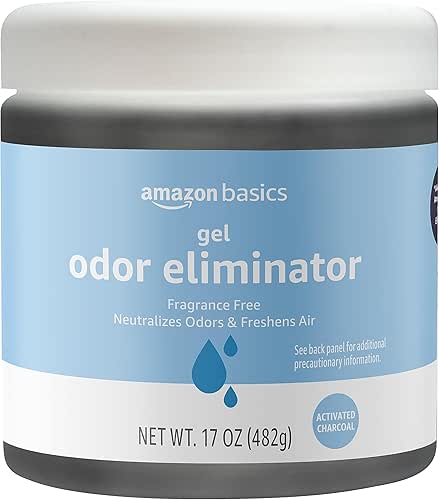 Amazon Basics Gel Odor Eliminator, Activated Charcoal, Fragrance Free, 17