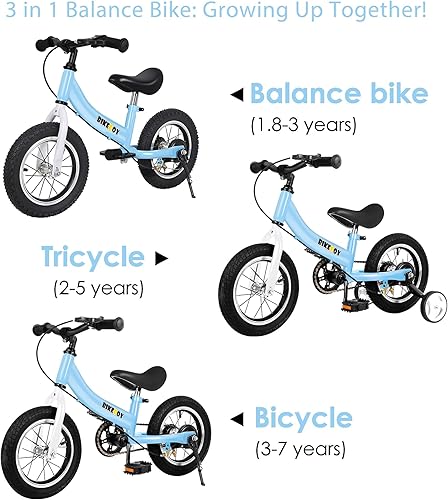 Miniatura 2 de Bicicleta de equilibrio 2 en 1, el doble uso de una bicicleta de equilibrio para niños y bicicleta para niños pequeños, para 2 3 4 5 6 7 años de