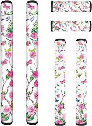 Vista 32 de 6 fundas lavables para manijas de puerta de refrigerador, protector antideslizante para nevera, horno, lavavajillas, mantener alejadas de huellas