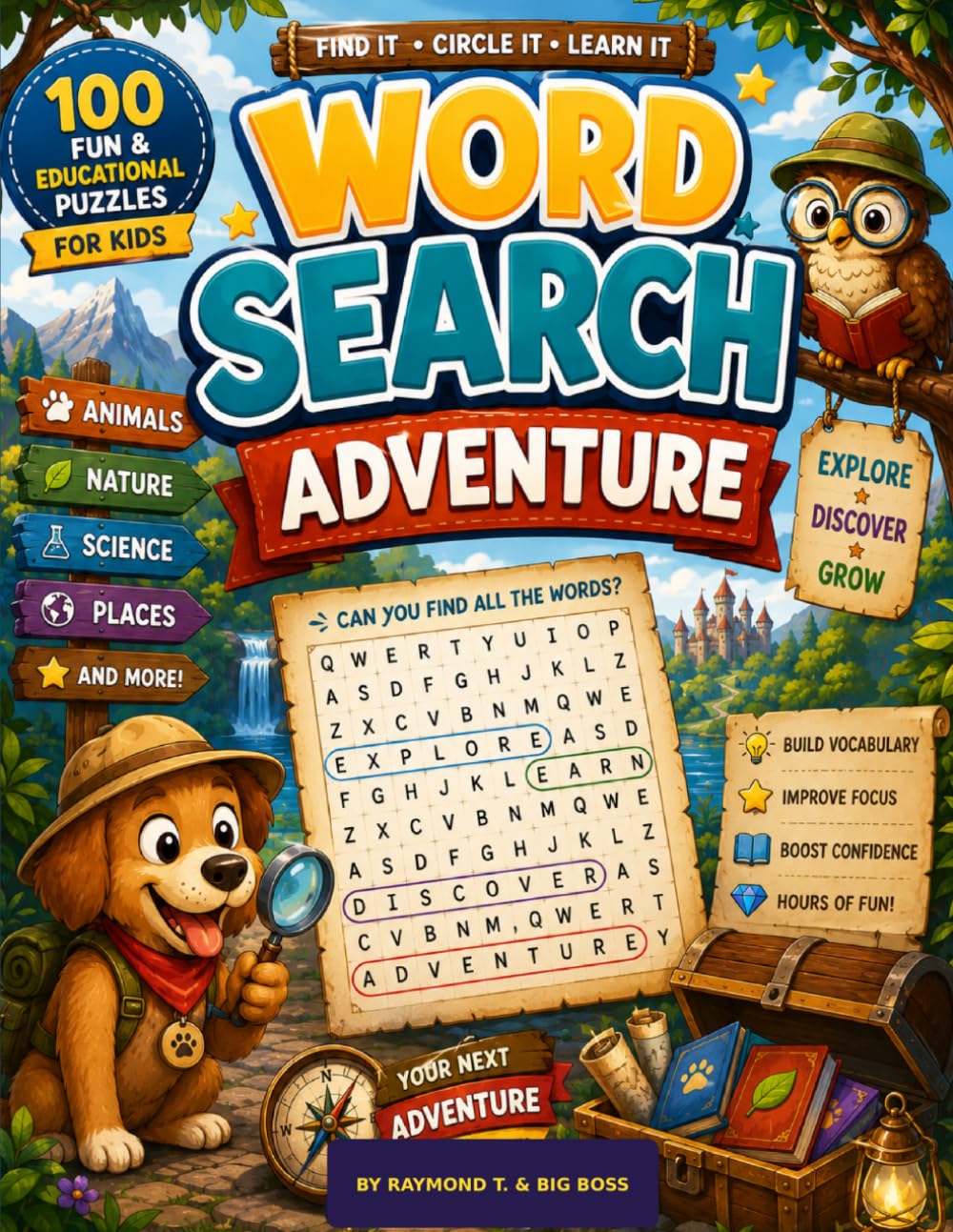 Word Search Adventure: 100 Fun & Educational Puzzles for Kids