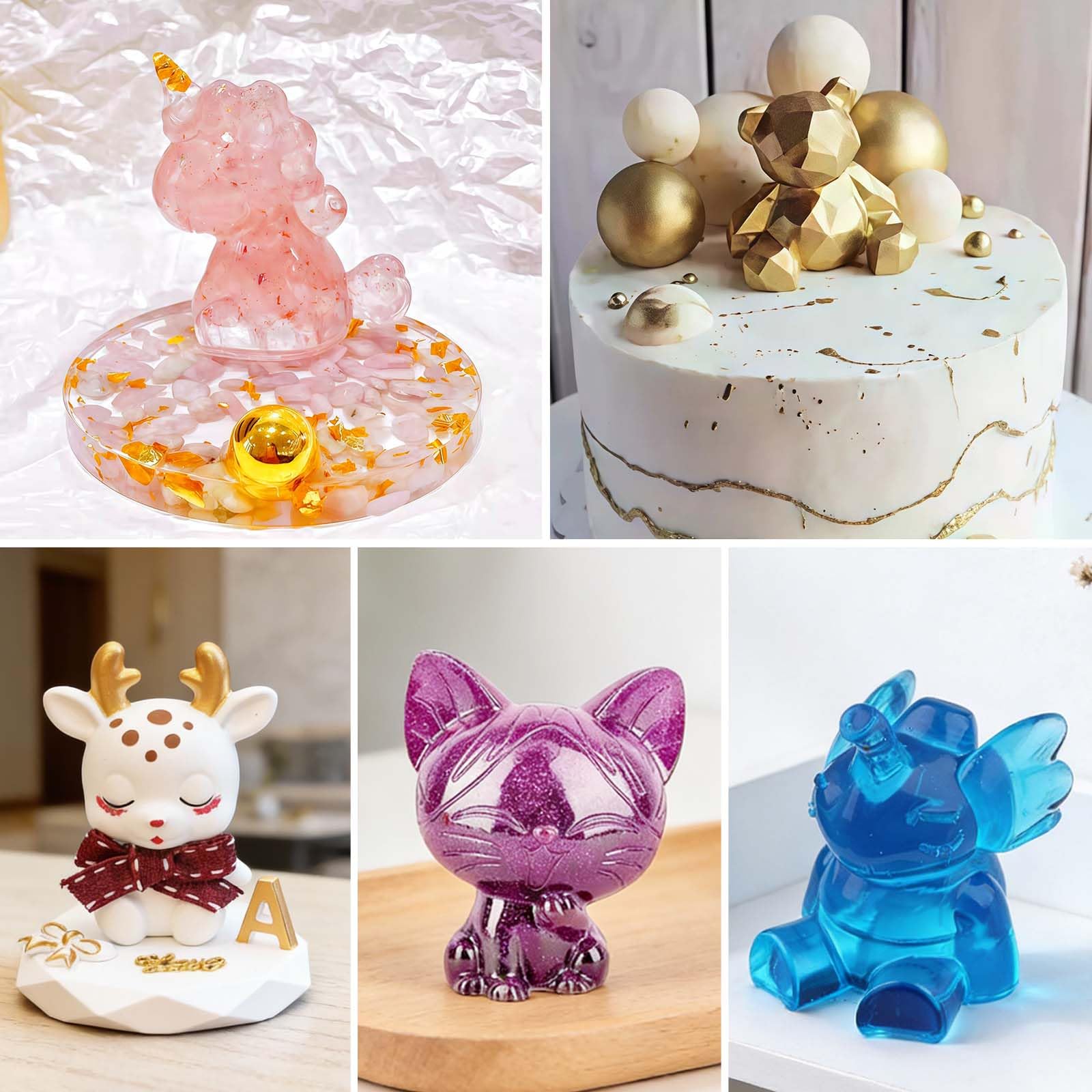 🐾 Lot De 9 Moules En Silicone Animaux (lion, Lapin, Girafe...) Pour Gâteaux, Chocolats, Bonbons, Savon Et Pâte à Modeler - Résiste Au Froid Et Au Four (-40°C à 230°C)