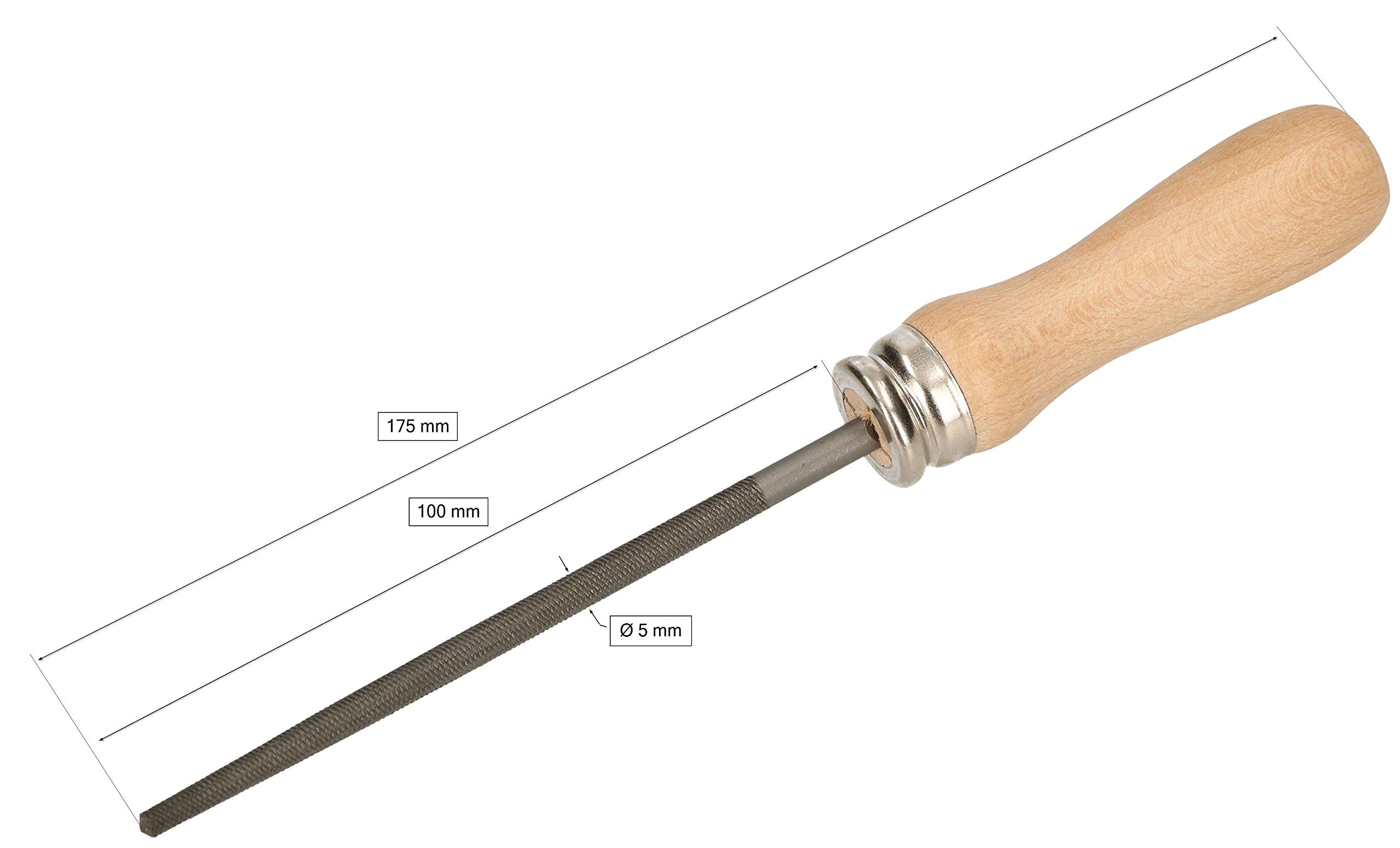 KOTARBAU® Lima piatta per officina, lunghezza 125 mm, taglio 1 (grossa), lima piatta in metallo per lavorazione del metallo grossolana