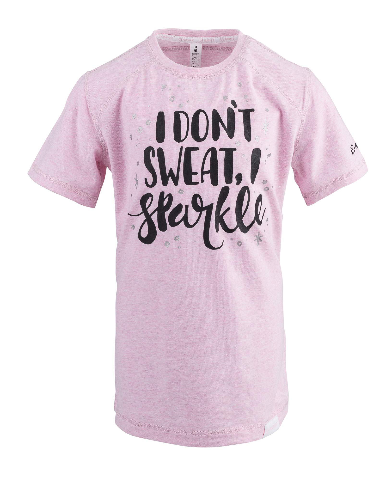RIP-ITGirl's Classic Softball Spirit Tee - I Don't Sweat, I Sparkle (Pink Heather, X-Large)