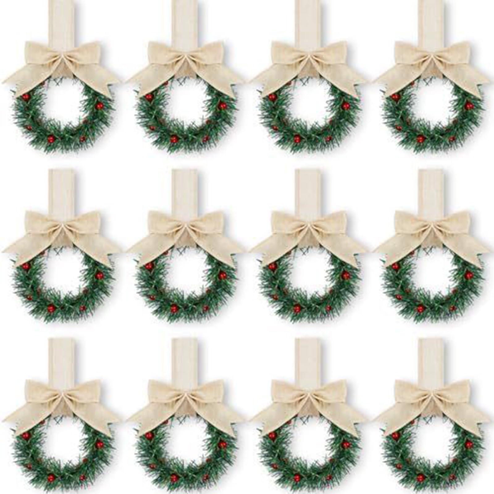Guirlandes de Noël baies artificielles pour décorer les petits espaces
