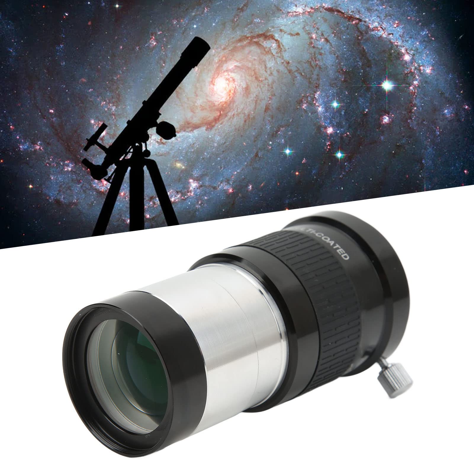 Lente di Barlow, Lente di Barlow da 2 Pollici 2X con Anello Adattatore da 2 Pollici a 1,25 Pollici, Lente D'ingrandimento del Telescopio Astronomico, Accessorio del Telescopio