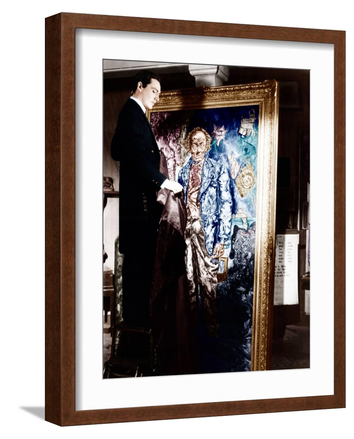 ART.COM Wall Photo THE PICTURE OF DORIAN GRAY, Hurd Hatfield, 1945 on Brown Frame, 17" x 21"