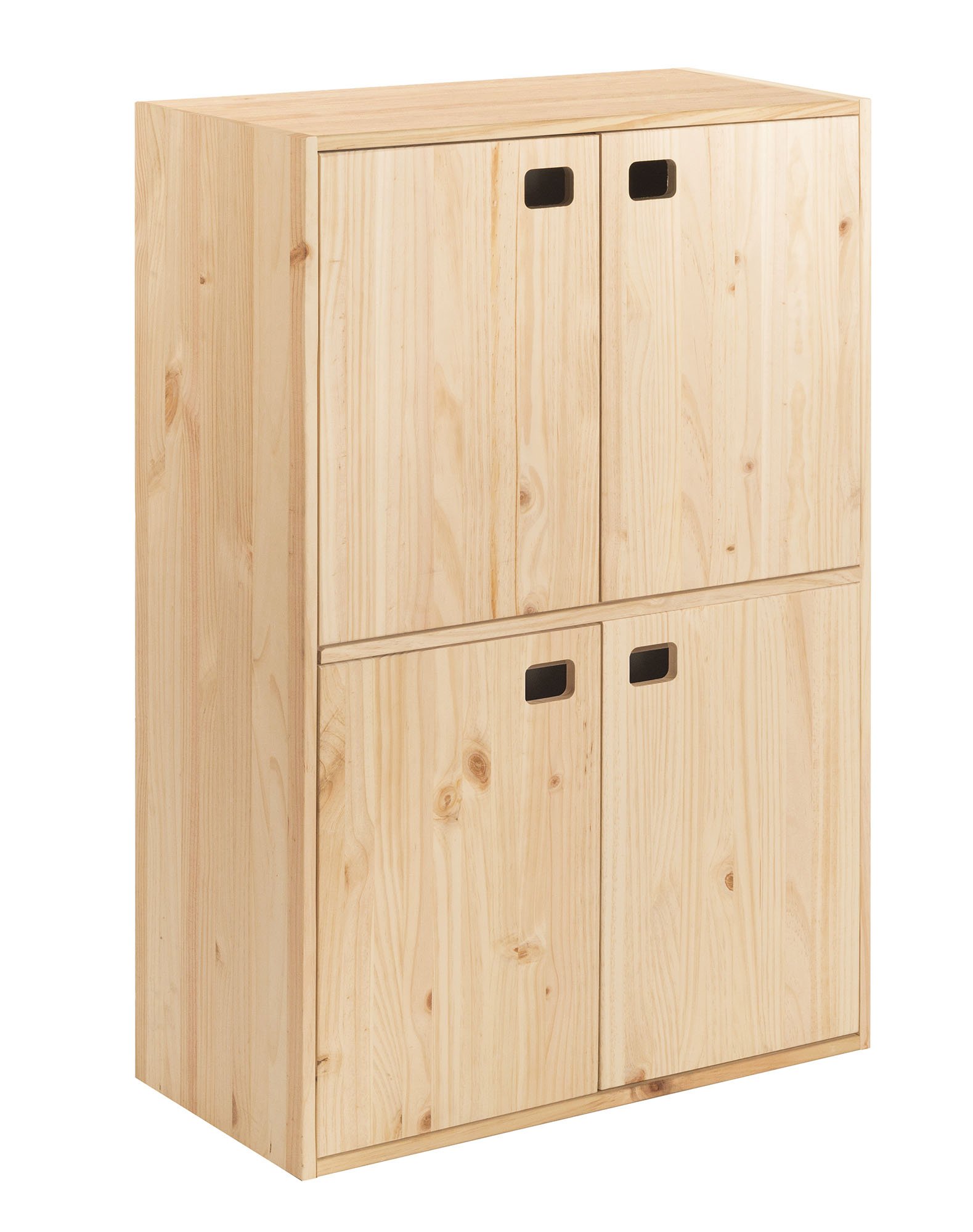 Estantería modular DINAMIC de ASTIGARRAGA KIT LINE con 4 puertas de madera maciza