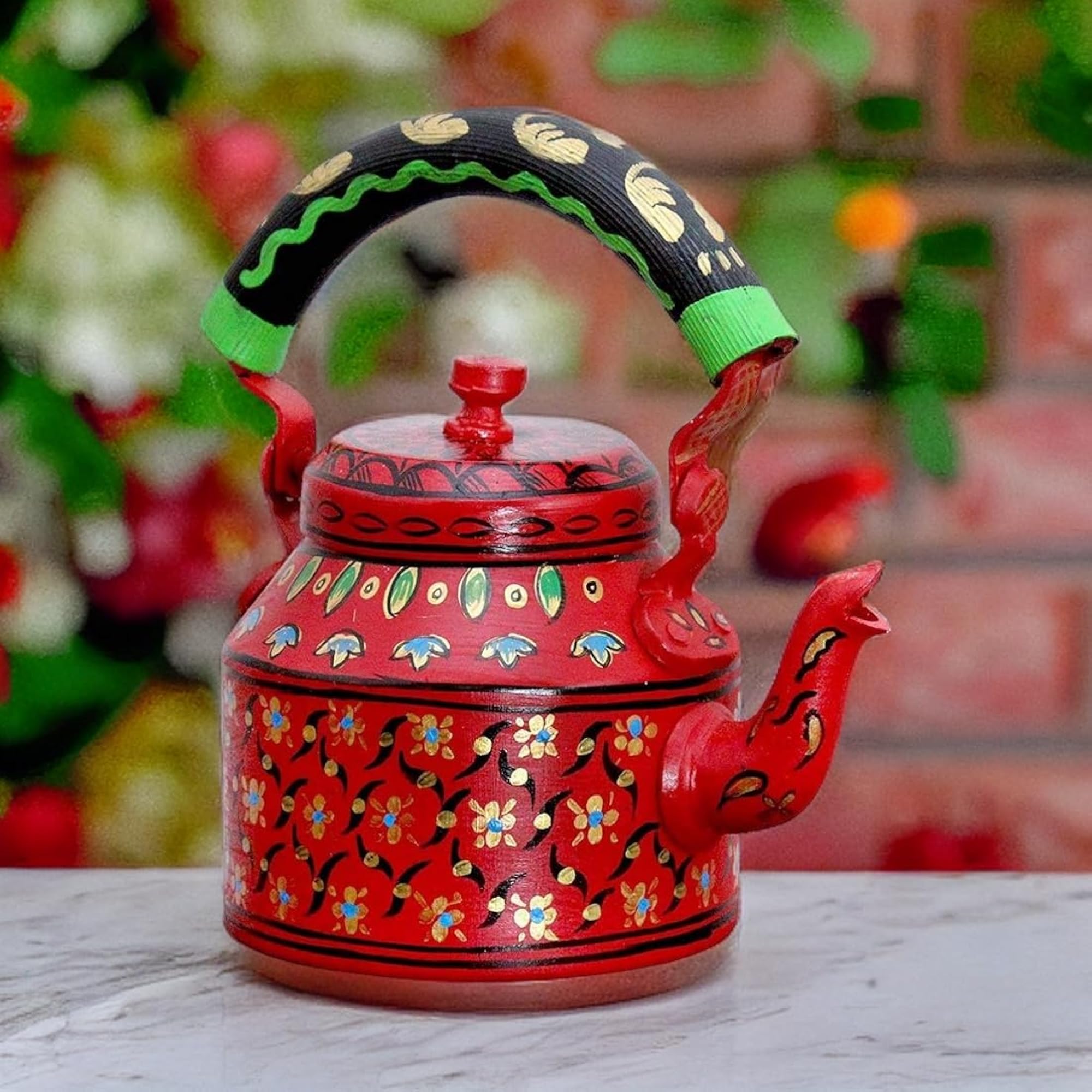 Handpainted Traditional Meenakari Aluminium Decorative Kettle