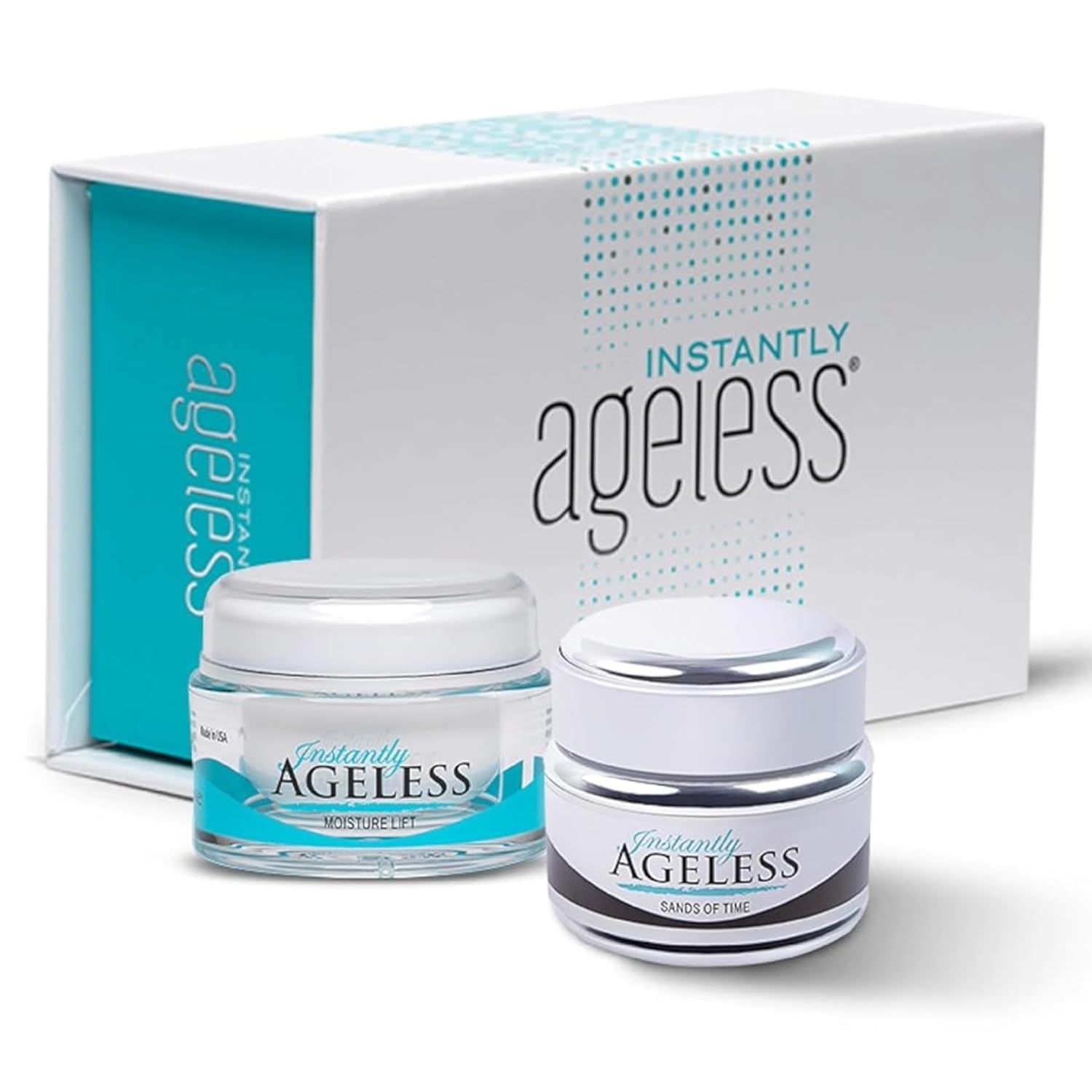 Instantly Ageless Skin Care Trio Bundle – Instant Face Lift Cream 25-Vial, Beauty Face Moisturizer with Collagen & Vitamin E, Anti Aging Exfoliator Facial Scrub – Eye Bag Remover for Mature Skin Care