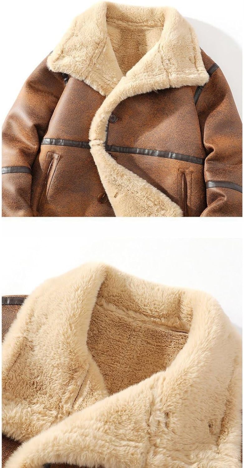 Taopagii] フェイクムートンジャケット メンズ B-3 ムートンジャケット