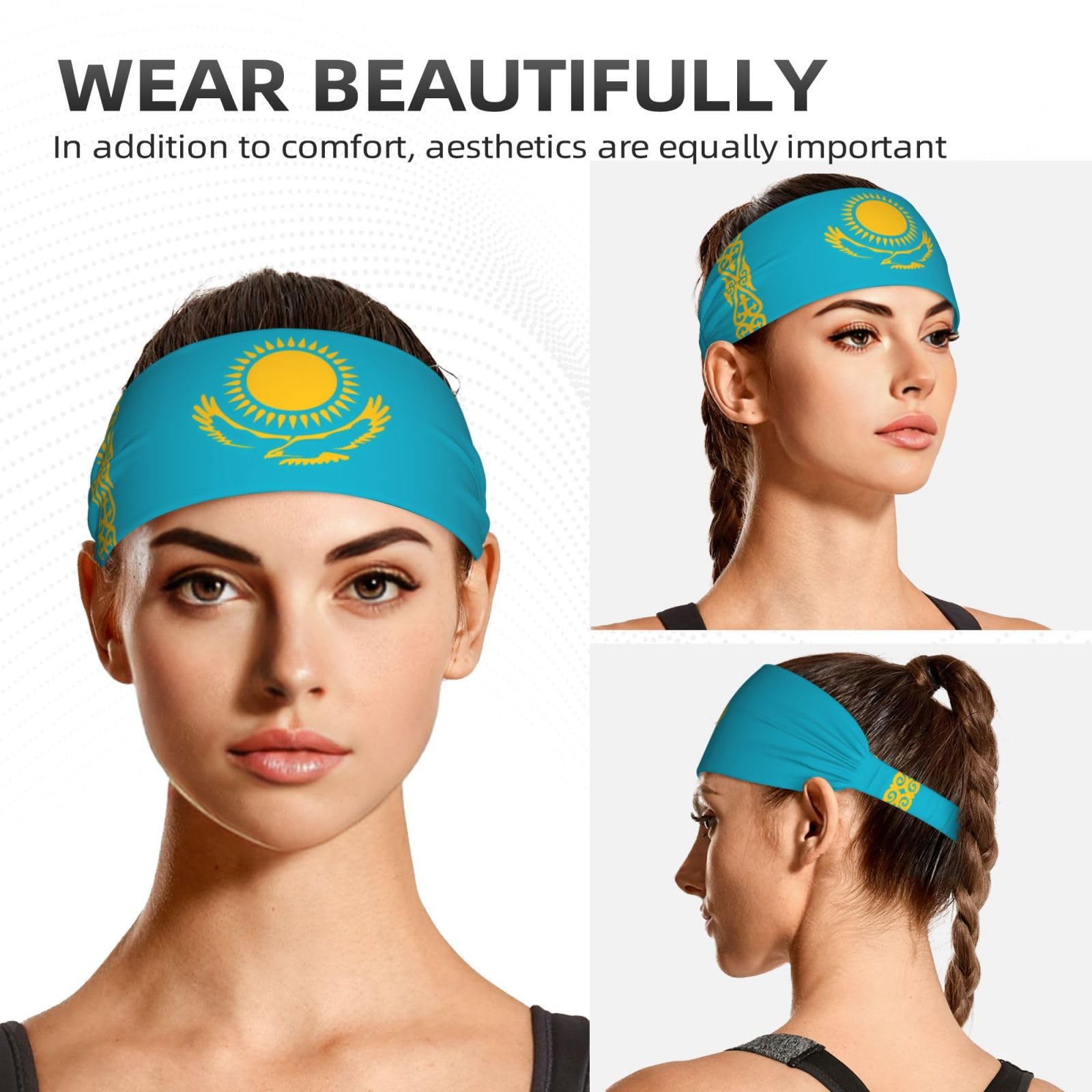 Sport Stirnband 4er Pack Elastische Stirnbänder ? Produktbild-Vorschau 9