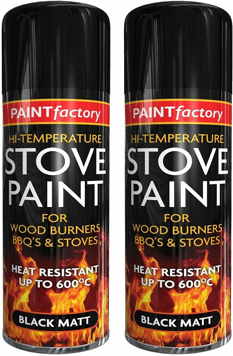 1 x 400ml Aerosol Black Satin Stove Paint Heat Resistant 650c Grate