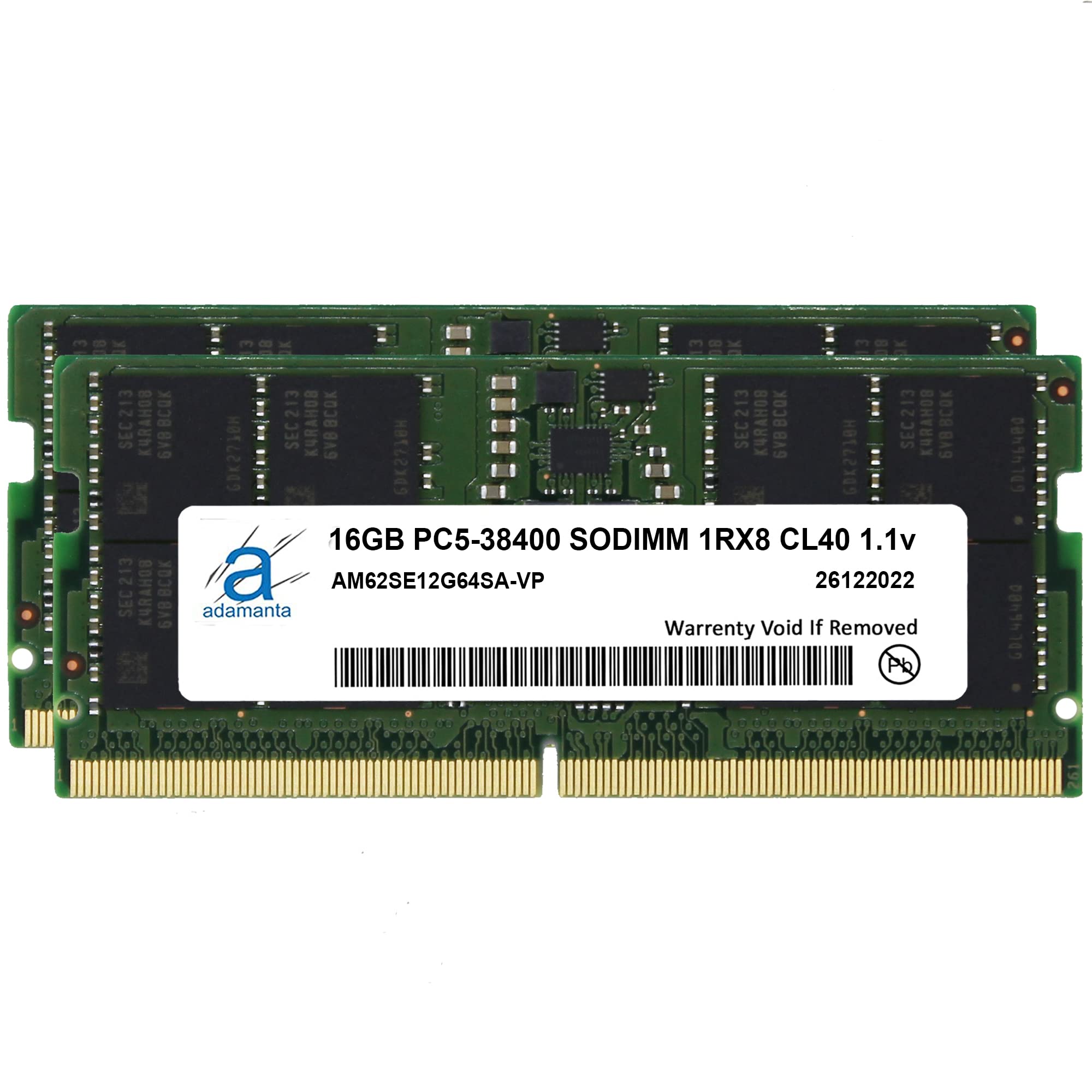 MSI DDR5-4800 32GB KIT ADA (16GB×2) Crucial 32GB DDR5 RAM Kit (2x16GB), 4800MHz CL40 Laptop