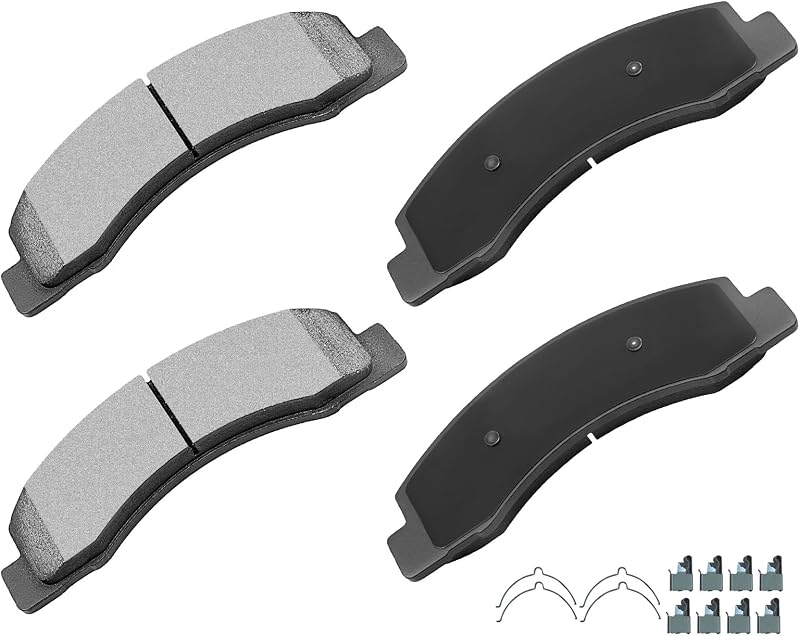 Pastilhas de freio dianteiras cerâmicas cciyu D824 para Ford Excursion, F-250 e F-350 Super Duty – Jogo com 4 unidades
