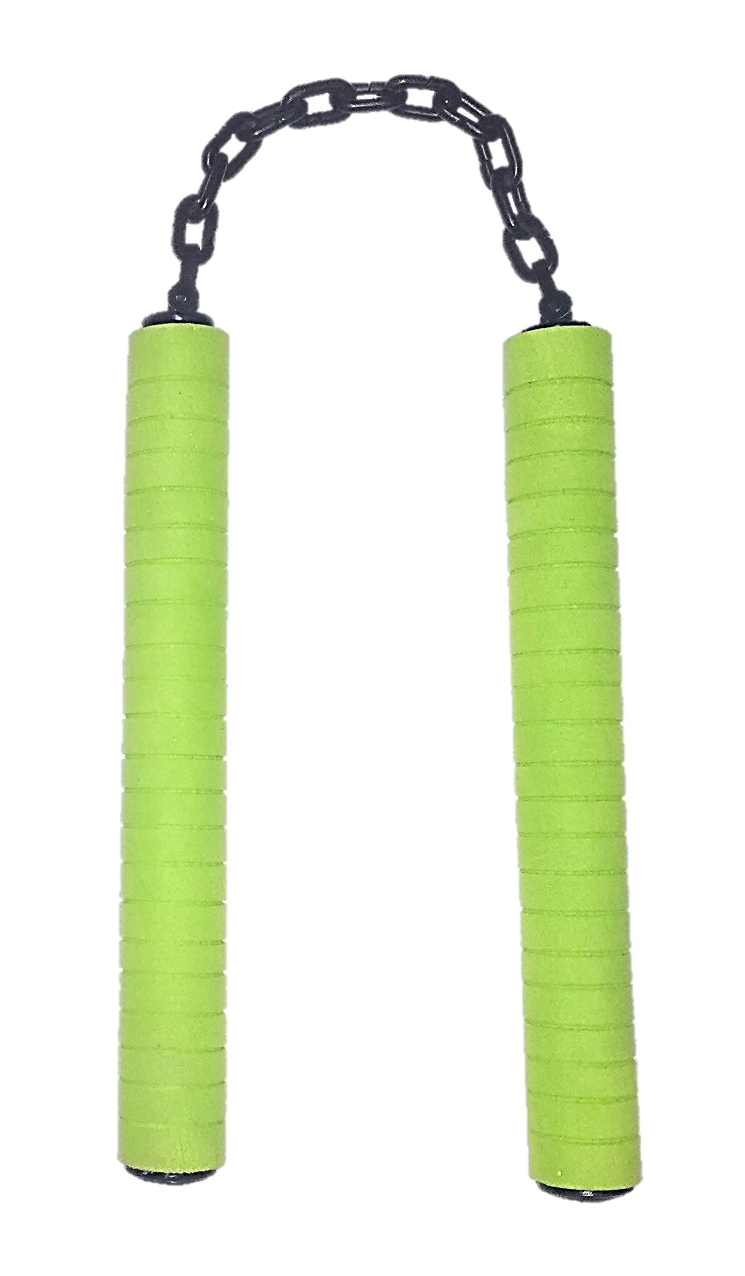 PMG Foam Nunchaku, Green Colour Foam Handle 10" with 9" Black Metal Chain, (Martial Art & Equipment nanchaku) (Pack of 1) (B098232VDK) Amazon Price History, Amazon Price Tracker