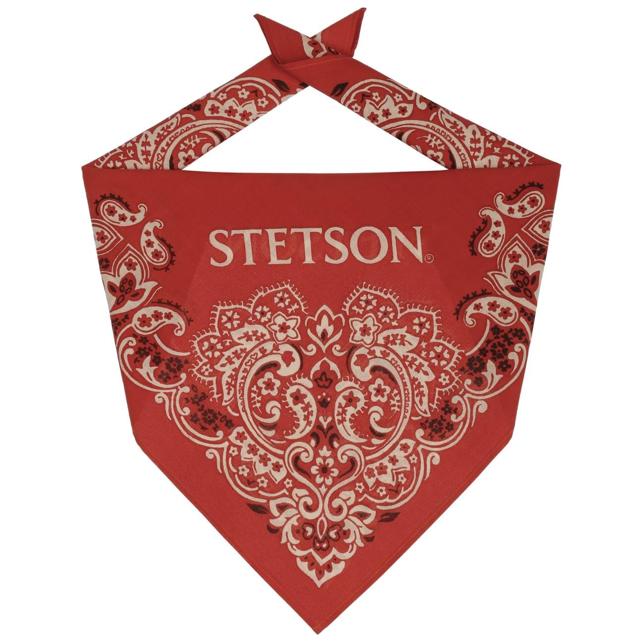 Stetson Paisley Cotton Bandana Classic Pattern Unisex Summer Winter Red
