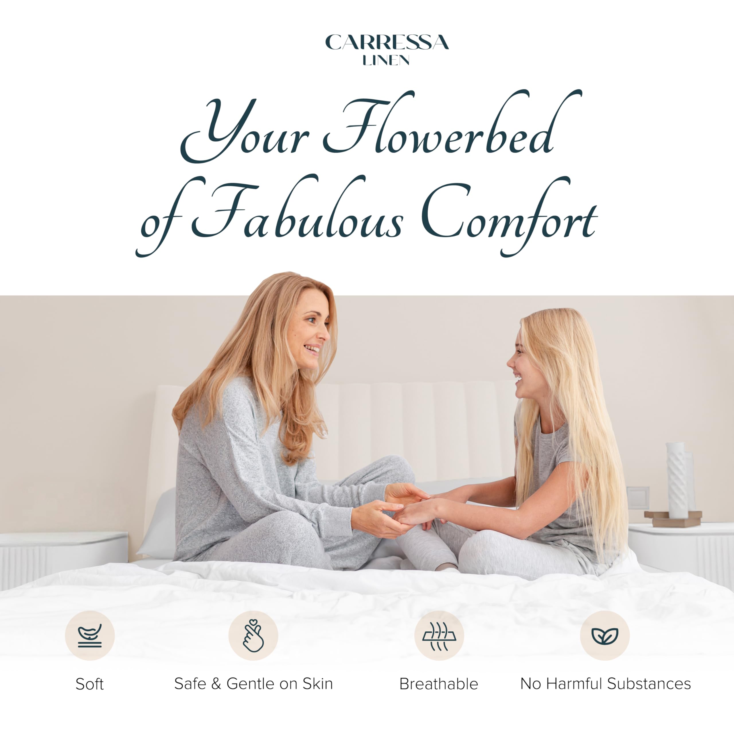 Carressa Linen Set di 2 federe per cuscini king size in 100% cotone egiziano, lussuose federe per cuscini in rasatello a 1500 fili, color foglia di tè, morbide e traspiranti, di qualità alberghiera