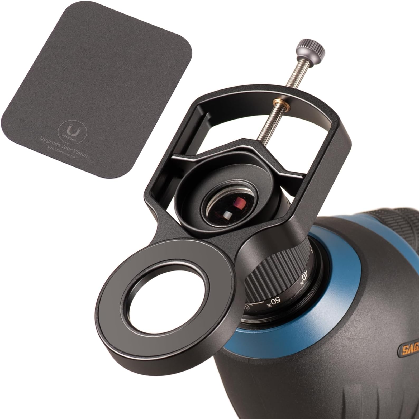 Universal Digiscoping Adapter, Metal Holder Mount Connecting Smartphone to