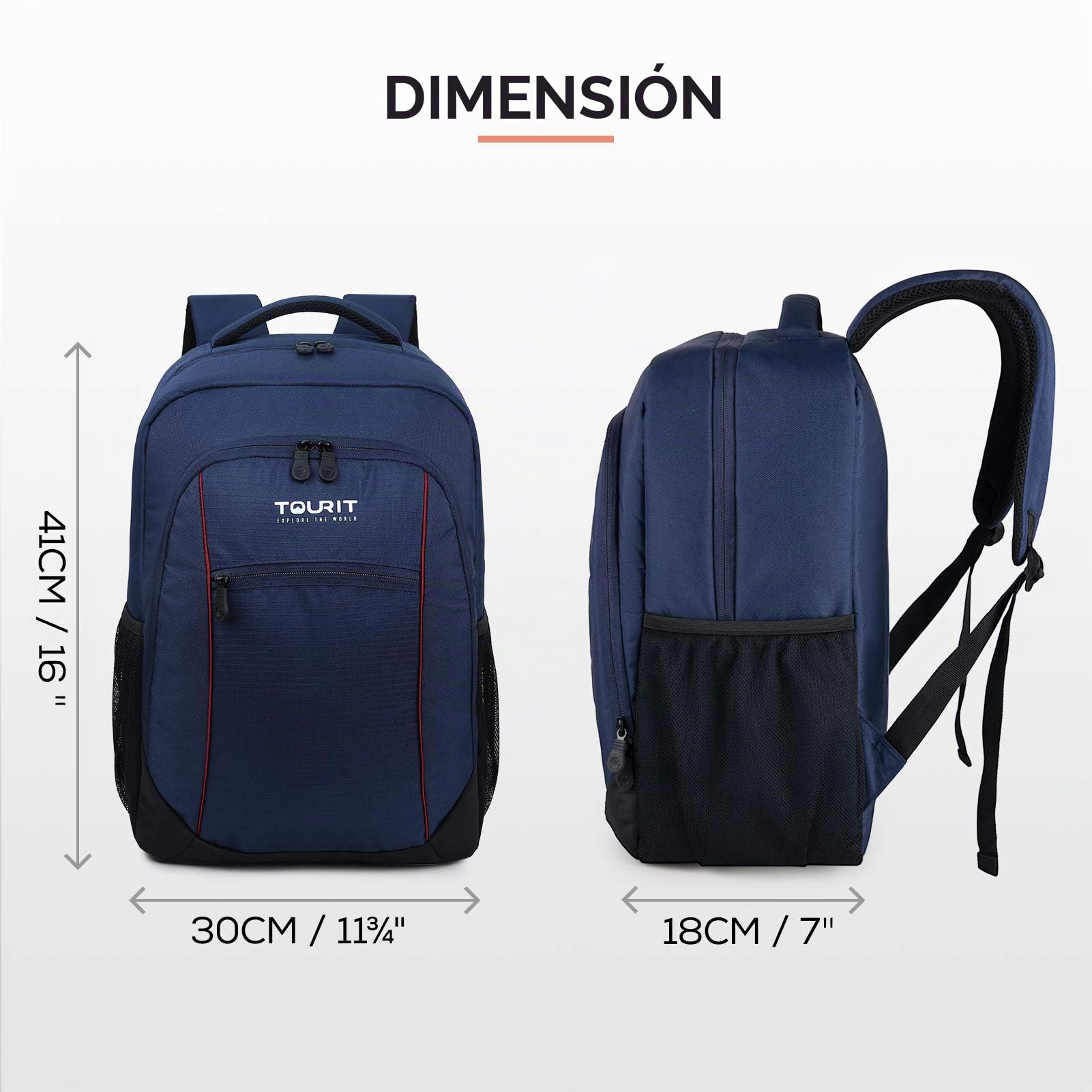TOURIT Mochila Nevera Mochila Térmica Mochila Isotermica de Almuerzo Nevera Portatil para Alimentos Frutas Grande con Correa Ajustable Bolso para Picnics, Fiestas, Camping, Playa