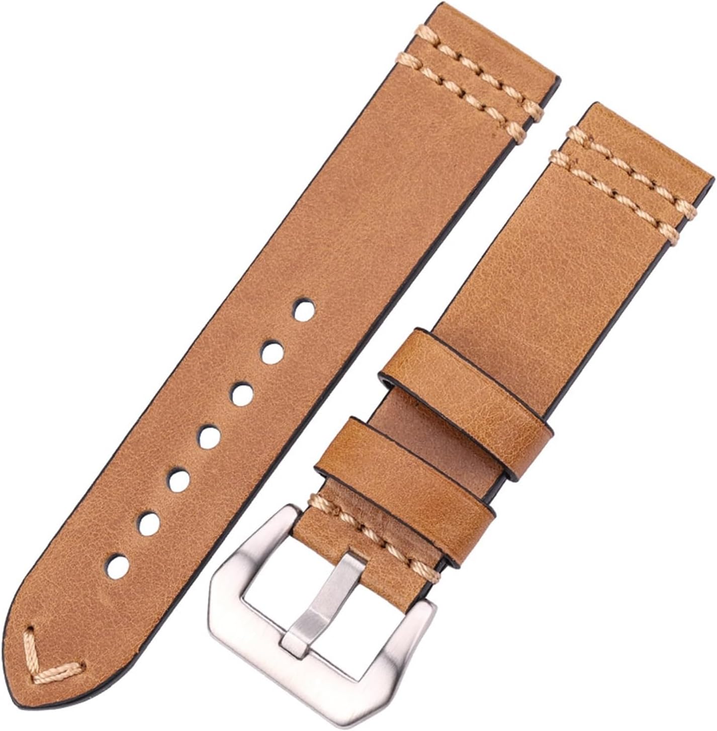 XILILHC Handmade Cowhide Watch Band 20mm 22mm 24mm Replacement Genuine Leather Watchbands Strap Women Men Vintage Bracelet Accessories