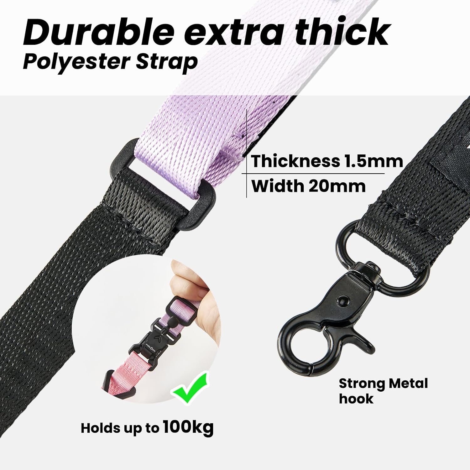 Crossbody Lanyard, Tactical Strap for Cell Phone, Bag, Camera, Water Bottle