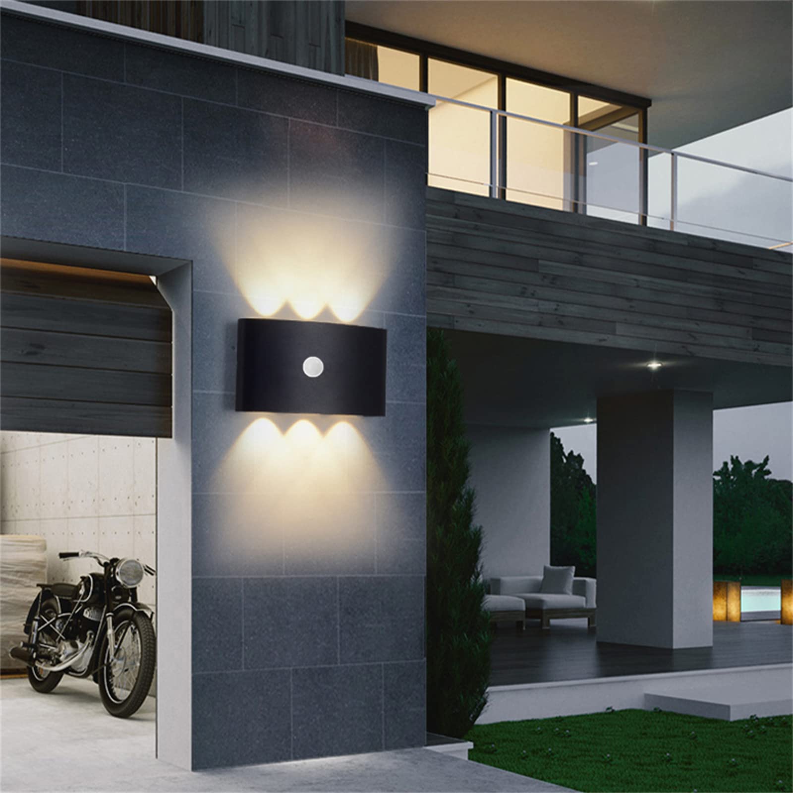 Sensor de movimiento en aplique LED de 18W para iluminar pasillos oscuros y puertas exteriores 8