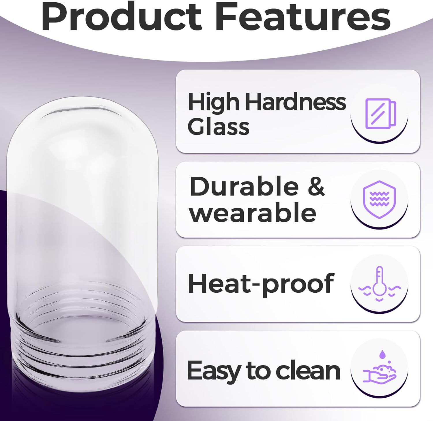 4 PCS L10-X007 Light Bulb Cover, Shatter Proof Glass 31900 Light Bulb Covers Fit Walk-in Refrigerators and Hood Bulbs, Outdoor Light Covers Compatible with Outdoor/Kitchen/Ceilings Bulb Fixture