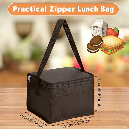 Vista 23 de Nuogo Paquete de 15 loncheras aisladas a granel, cajas enfriadoras reutilizables, juego de loncheras a prueba de fugas, enfriadores térmicos Azul