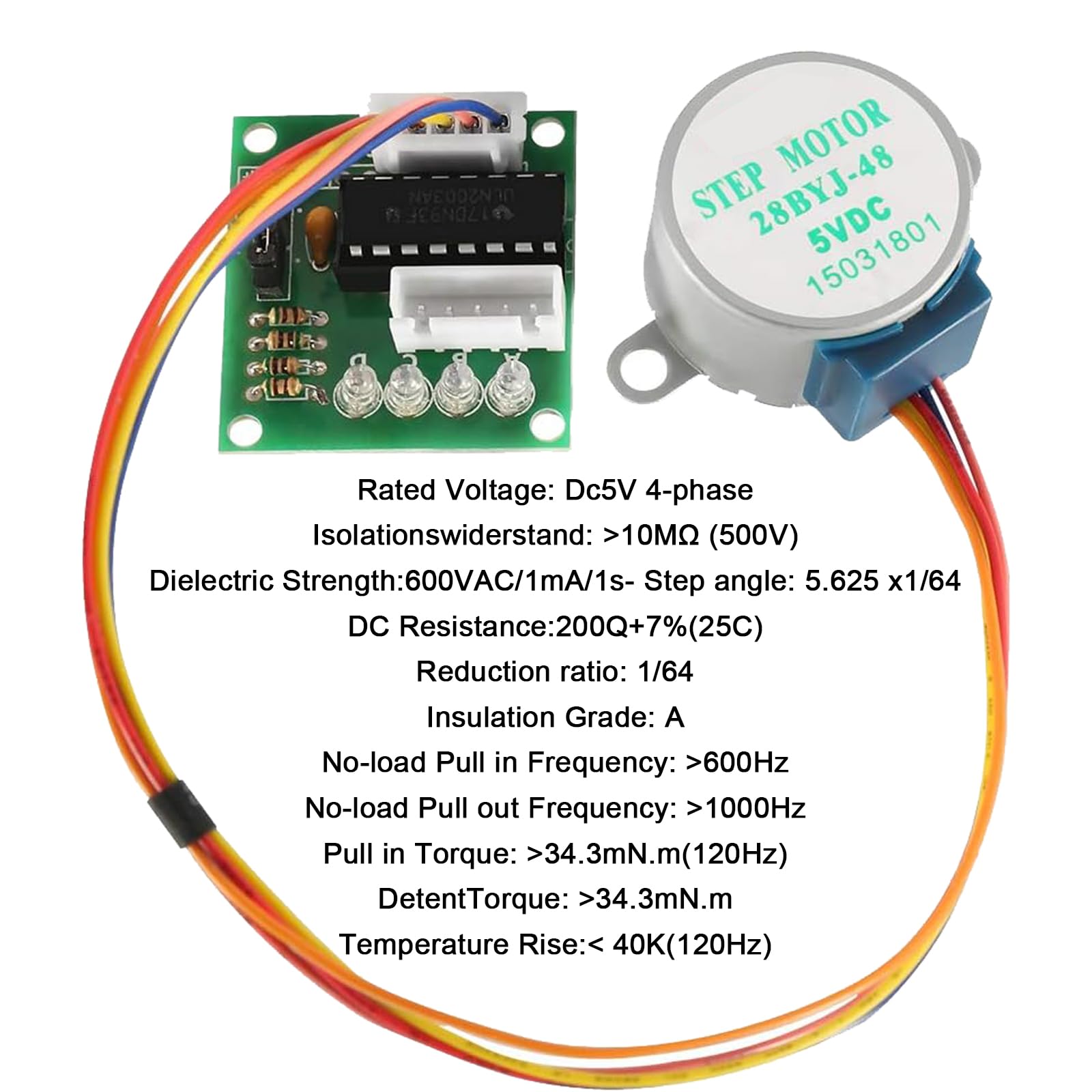 GERUI Silnik krokowy 10 sztuk 5 V 28BYJ-48 ULN2003 i 10 sztuk płyty sterownika ULN2003 do Arduino